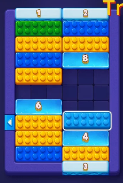 Block Out Level 13 board partway through