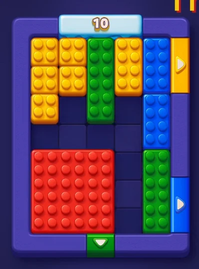 Block Out Level 14 board near the end