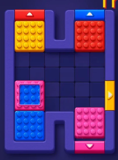 Block Out Level 15 board near the end