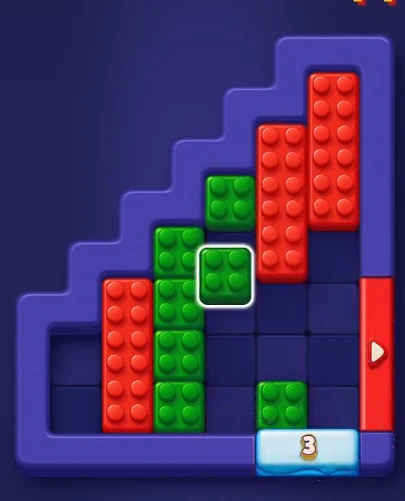 Block Out Level 16 board near the end