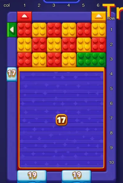 Block Out Level 22 board at the start