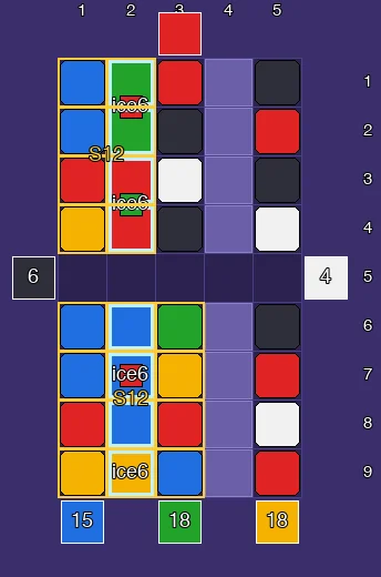 Block Out Level 24 board at the start