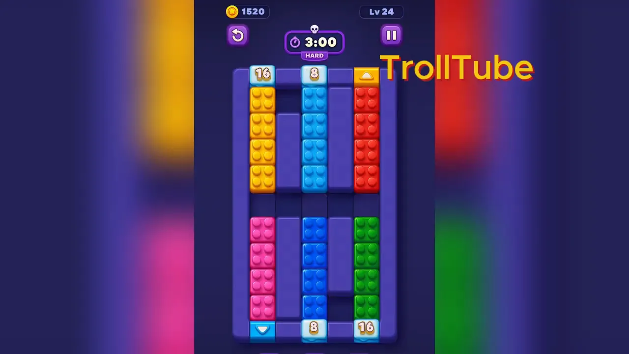 Block Out Level 24 solution screenshot