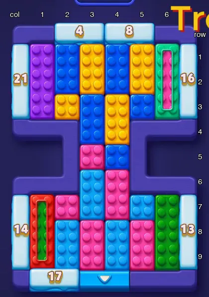 Block Out Level 25 board at the start