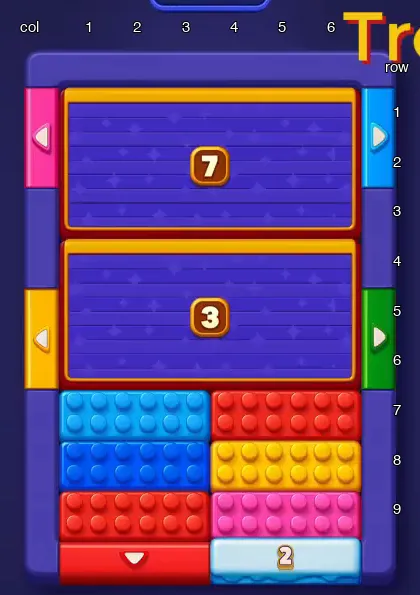 Block Out Level 28 board at the start