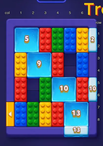Block Out Level 31 board at the start