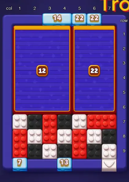 Block Out Level 34 board at the start