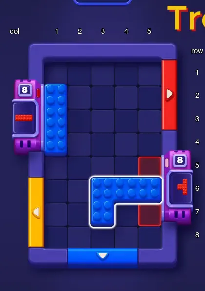 Block Out Level 35 board at the start