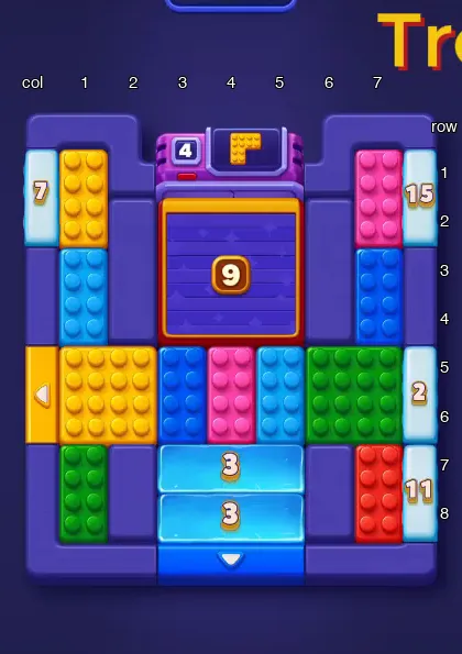 Block Out Level 37 board at the start