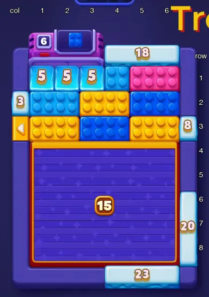 Block Out Level 38 board at the start