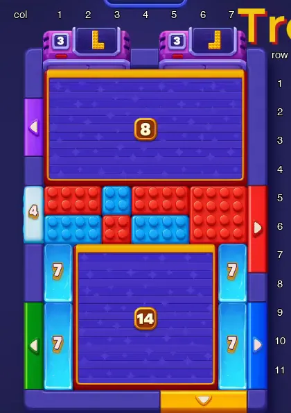 Block Out Level 41 board at the start